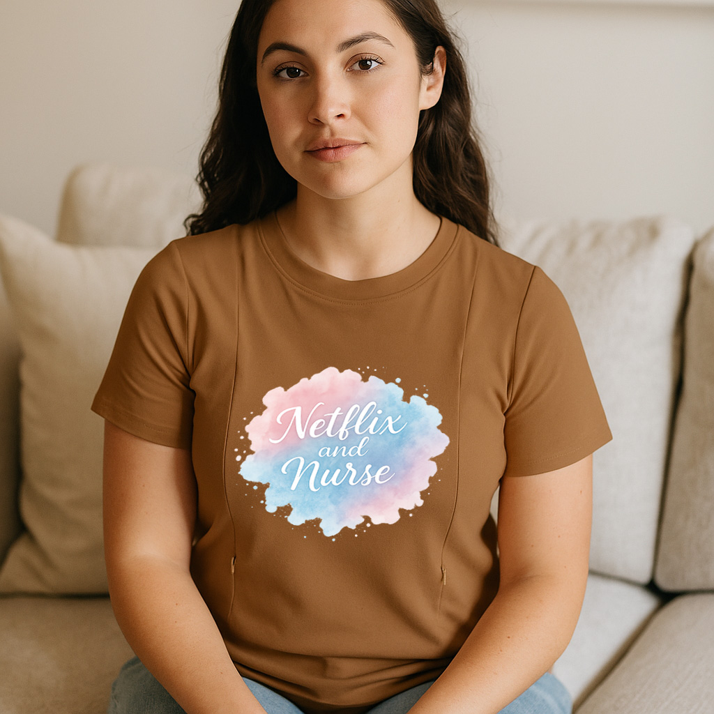 Postpartum Nursing T-Shirt | Netflix and Nurse Design | | brand