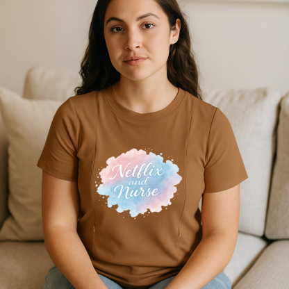 Postpartum Nursing T-Shirt | Netflix and Nurse Design | | brand