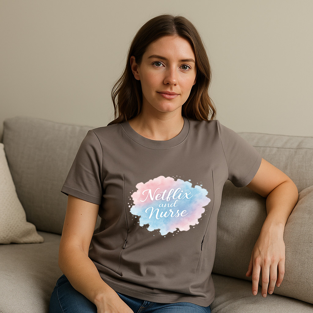 Postpartum Nursing T-Shirt | Netflix and Nurse Design | | brand
