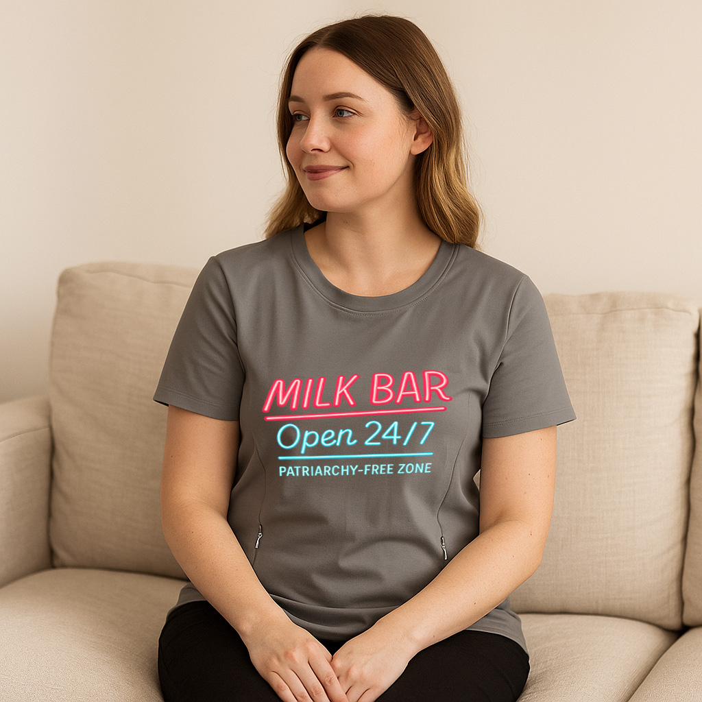Breastfeeding T-Shirt for New Moms | Patriarchy-Free Mi | brand
