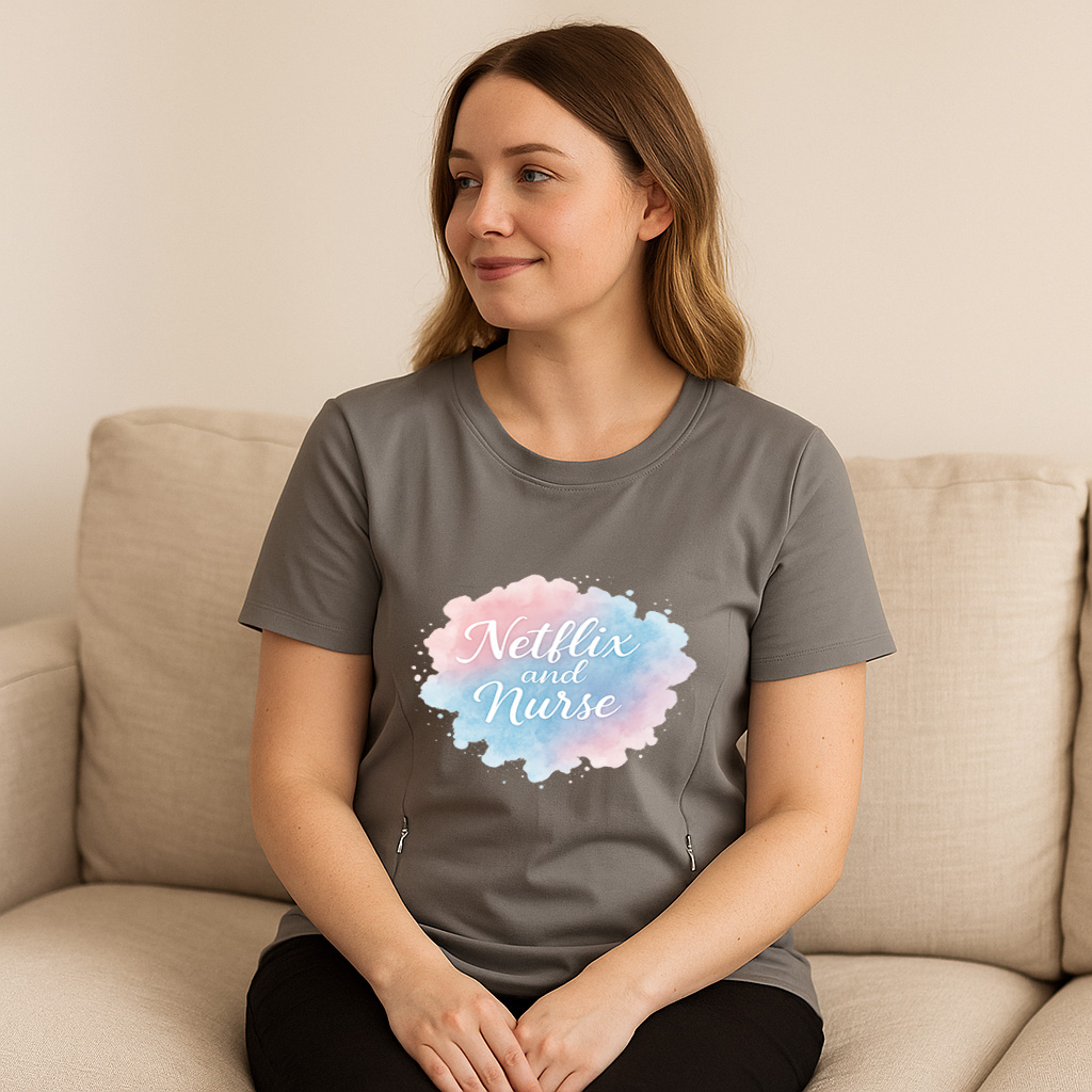 Postpartum Nursing T-Shirt | Netflix and Nurse Design | | brand