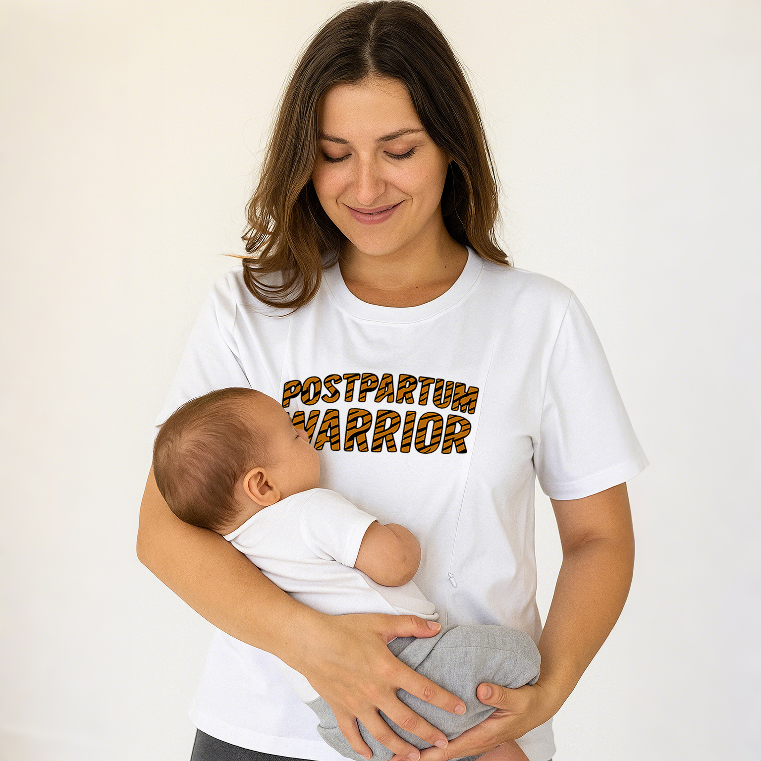 Empowering Mom T-Shirt with Nursing Zippers | Postpartu | brand