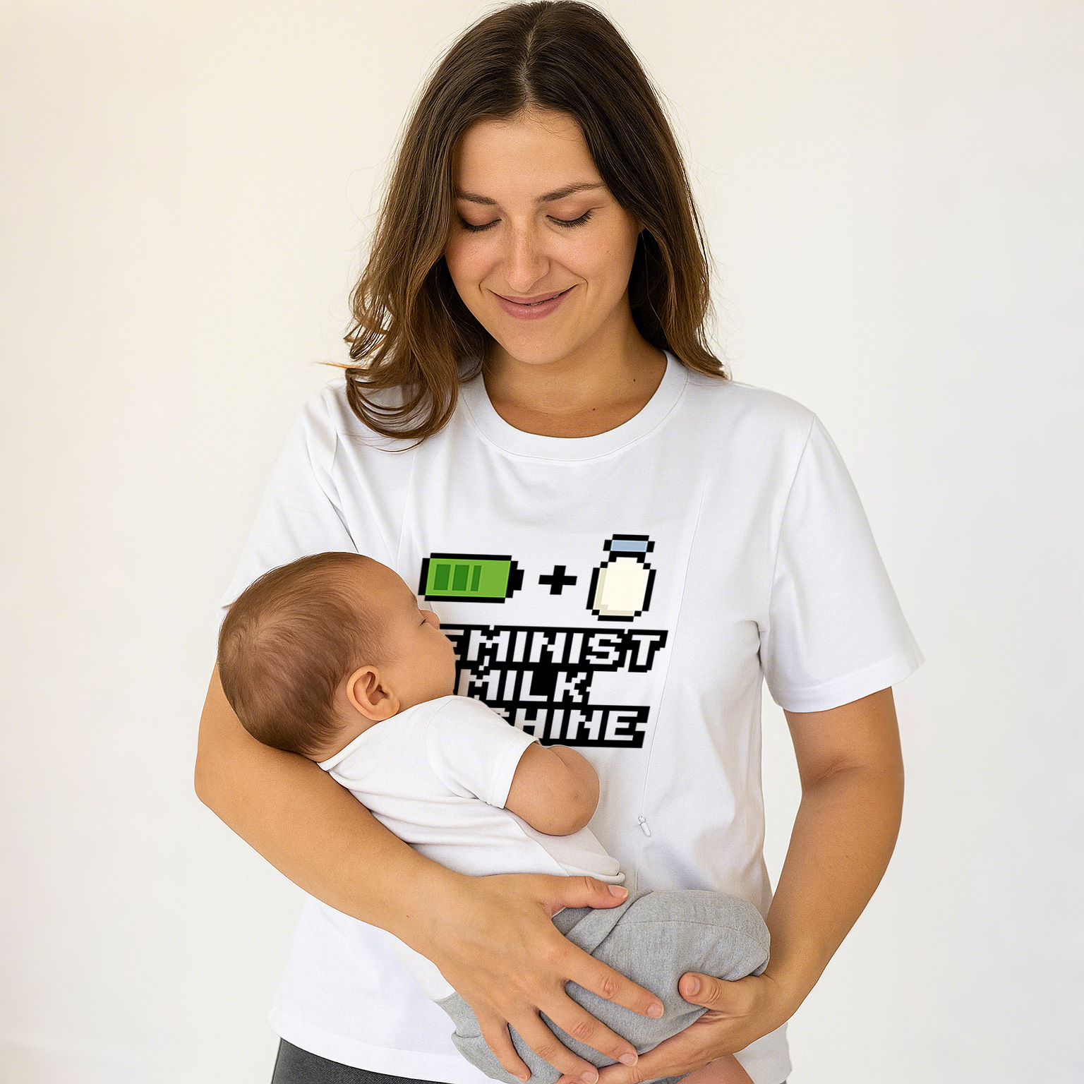 totkeeps Nursing T-Shirt | Feminist Milk Machine | Conv | brand