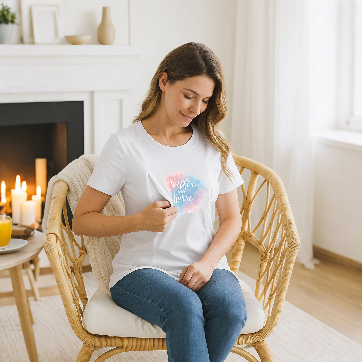 Postpartum Nursing T-Shirt | Netflix and Nurse Design | | brand