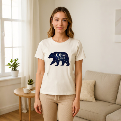 Breastfeeding T-Shirt with Mama Bear Print | Easy Side  | brand