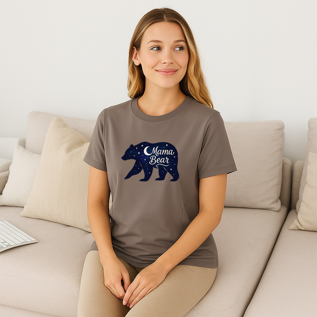 Breastfeeding T-Shirt with Mama Bear Print | Easy Side  | brand