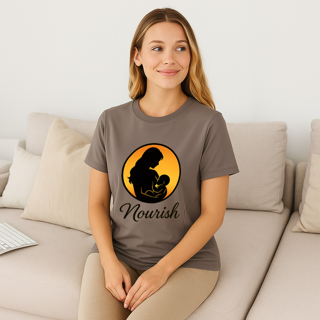 Discreet Breastfeeding Top with Side Zippers | Nourish  | brand