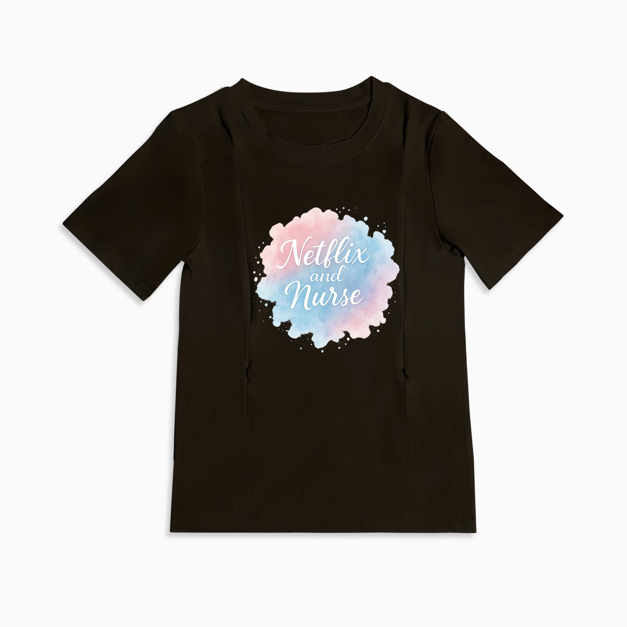 Postpartum Nursing T-Shirt | Netflix and Nurse Design | Breathable Cotton