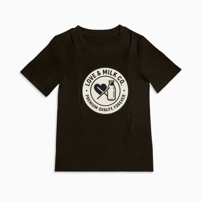 totkeeps Nursing T-Shirt | Love & Milk | For Breastfeeding Moms