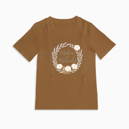 Totkeeps Nursing & Maternity Tee | Superpower Slogan | Side Zippers