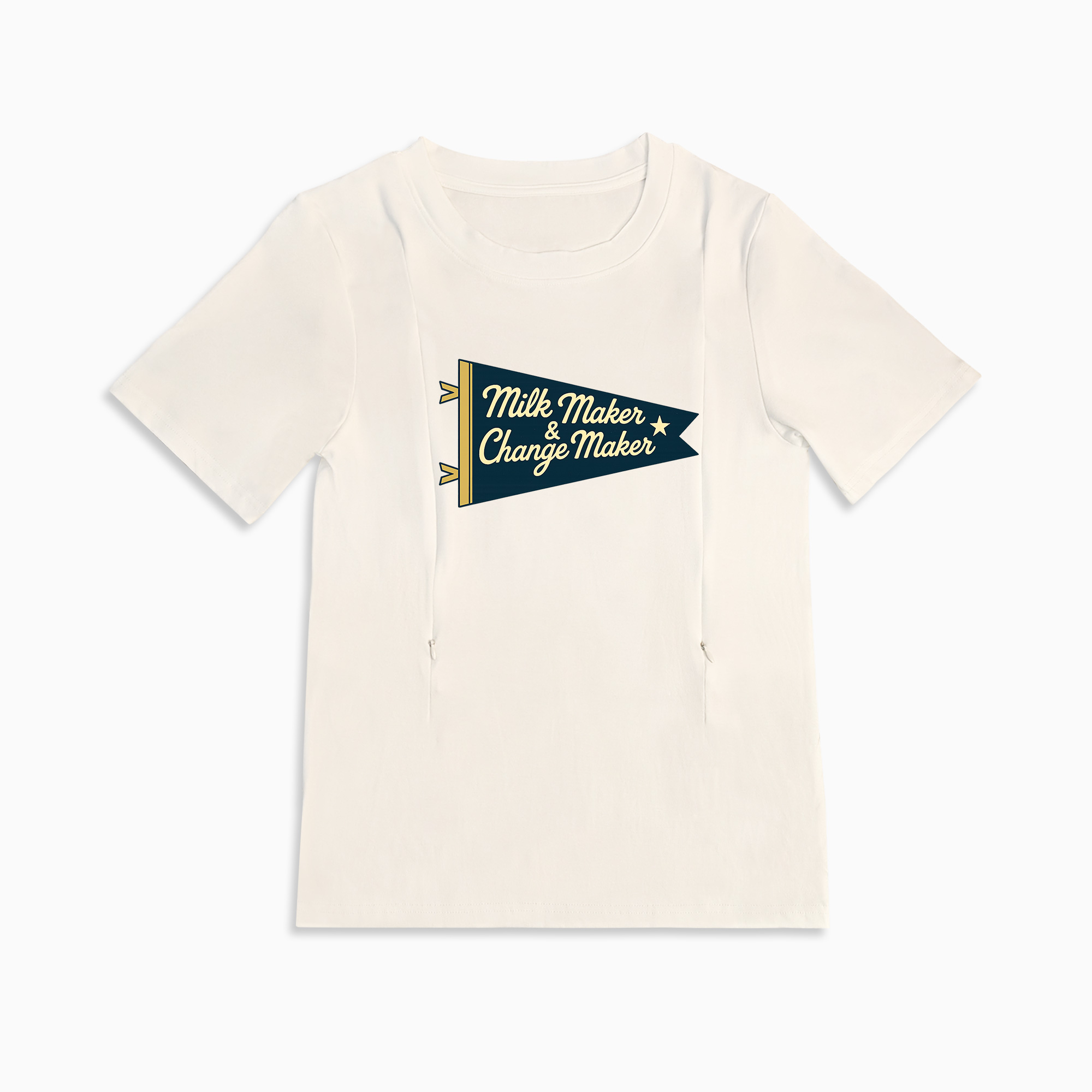 totkeeps Nursing T-Shirt | Milk Maker & Change Maker | Convenient Side Zippers