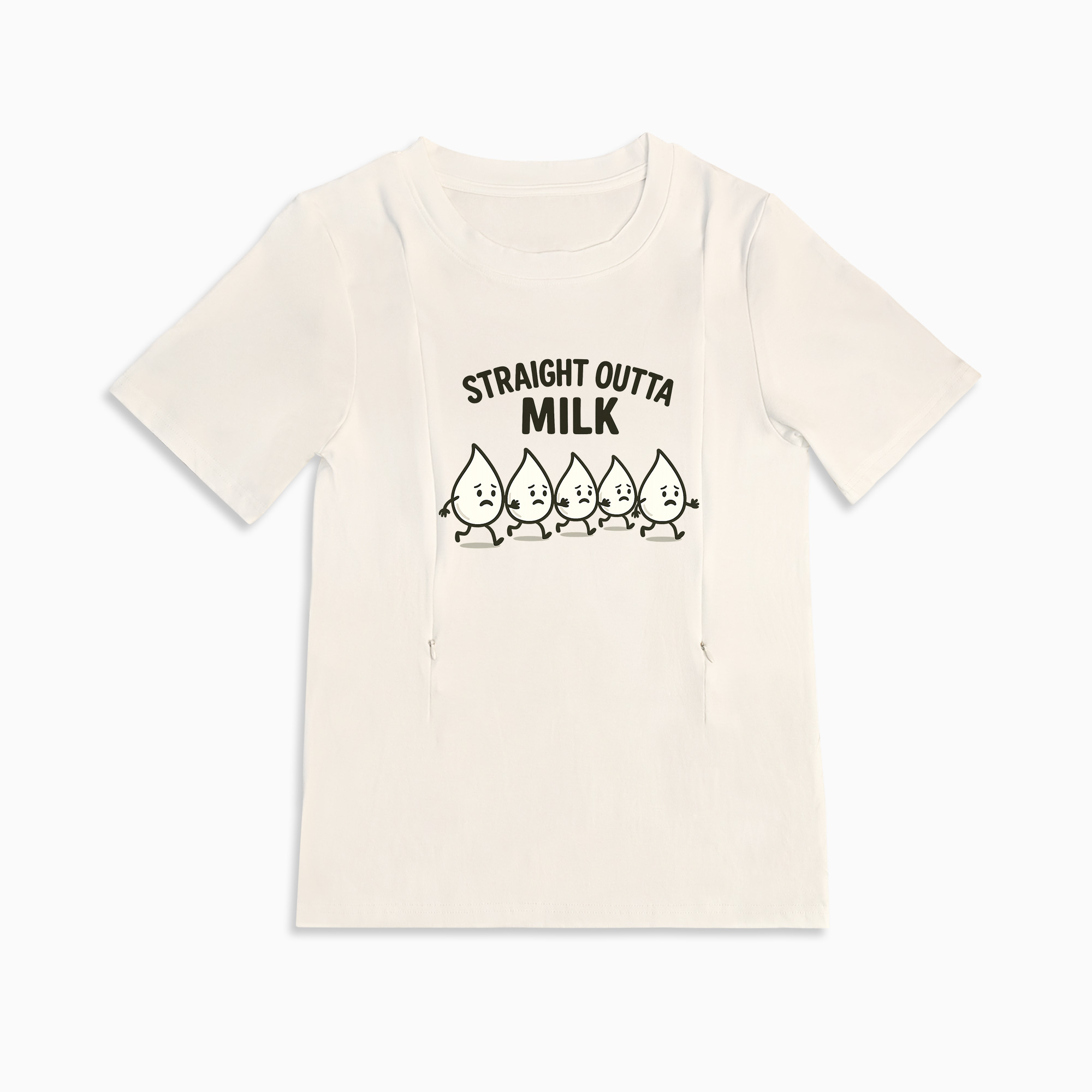 Postpartum Nursing Tee | Straight Outta Milk Design | Breathable Cotton