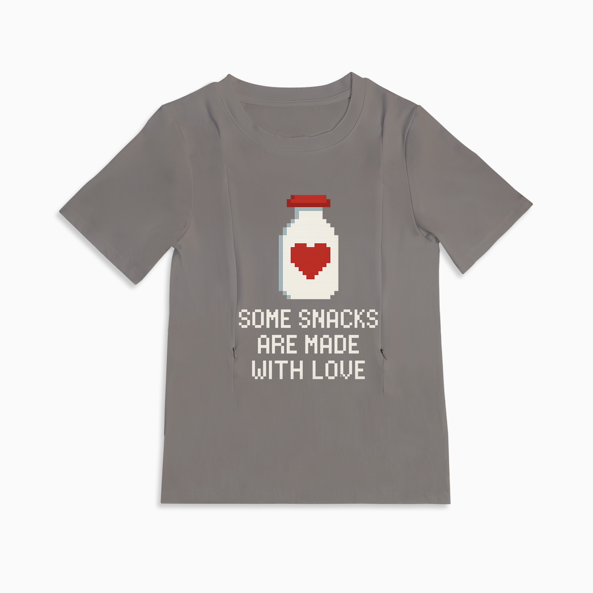 Discreet Breastfeeding Top | Side Zipper | "Snacks Made with Love"