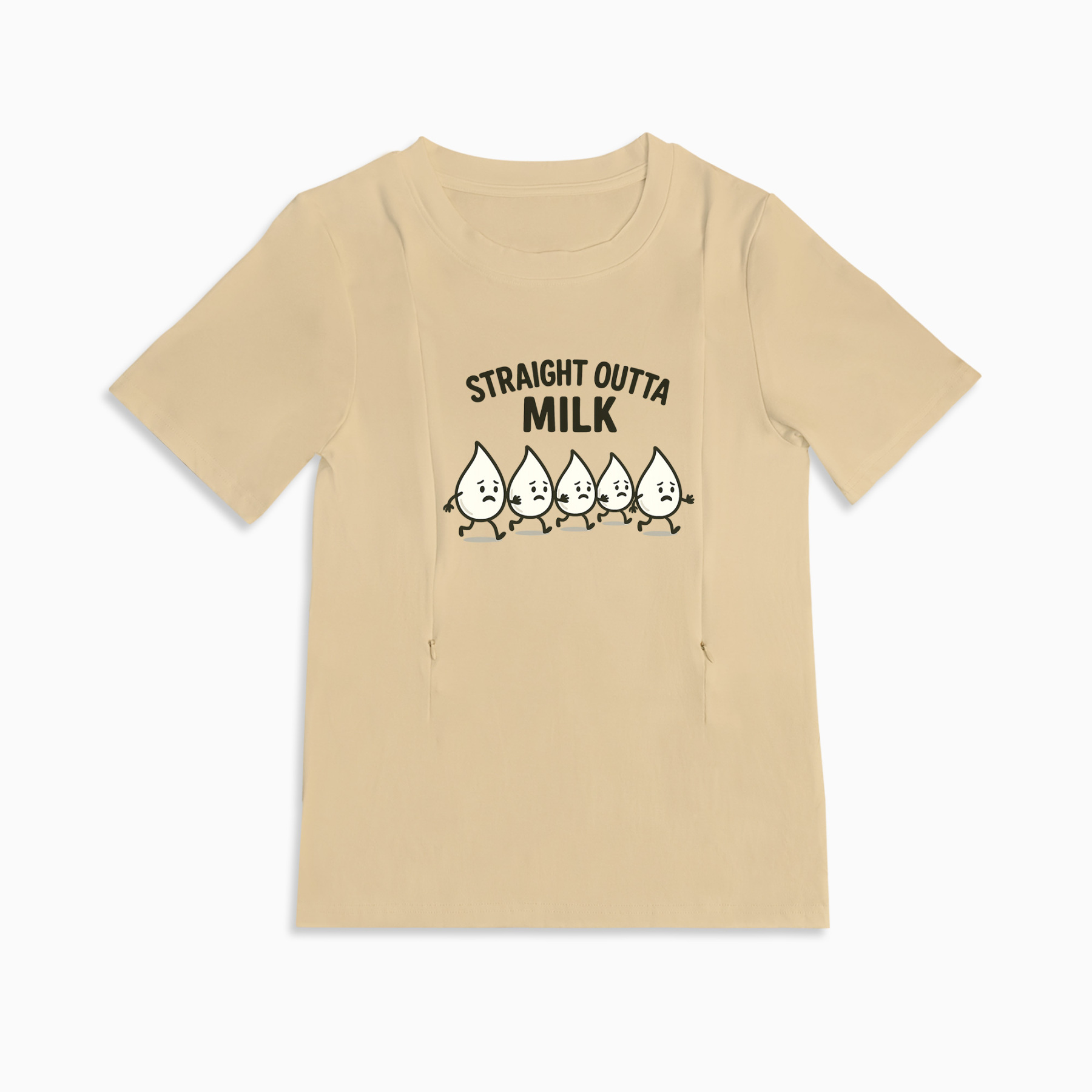 Postpartum Nursing Tee | Straight Outta Milk Design | Breathable Cotton