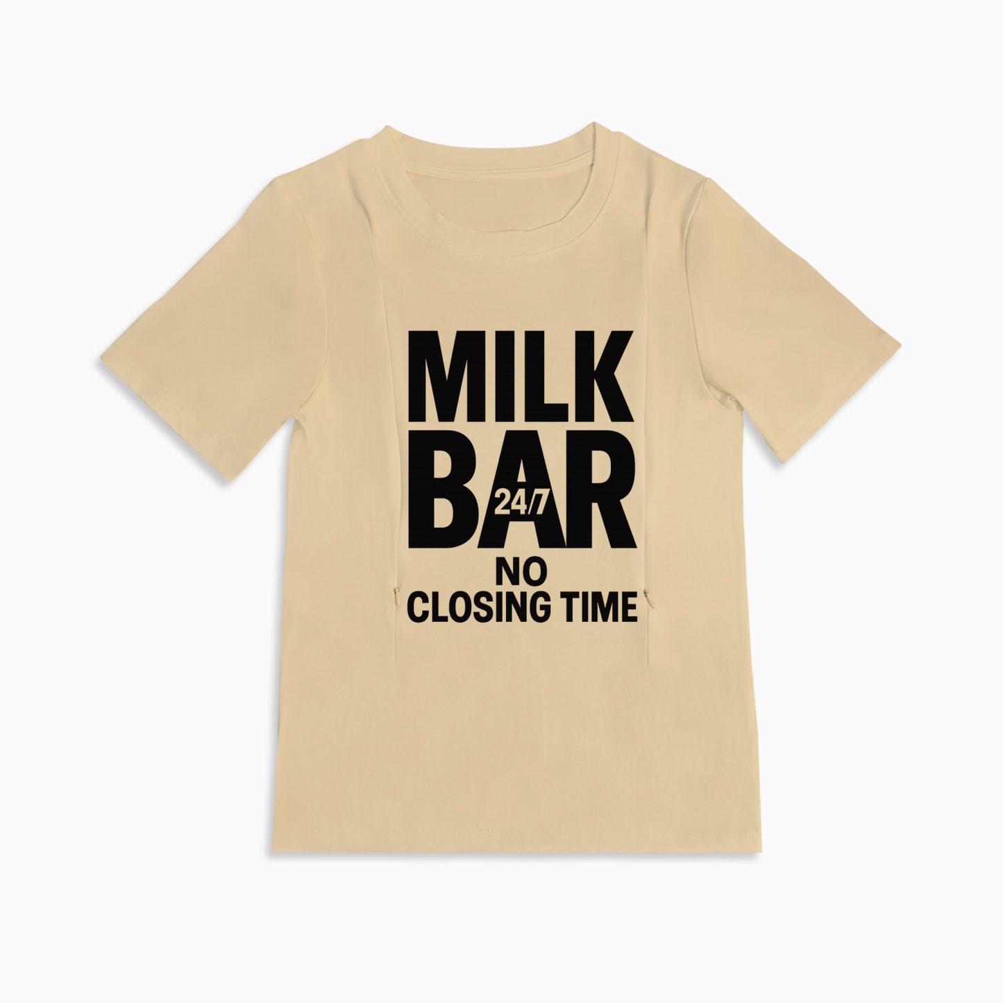 Postpartum T-Shirt for Nursing | 24/7 Milk Bar | Zipper Access