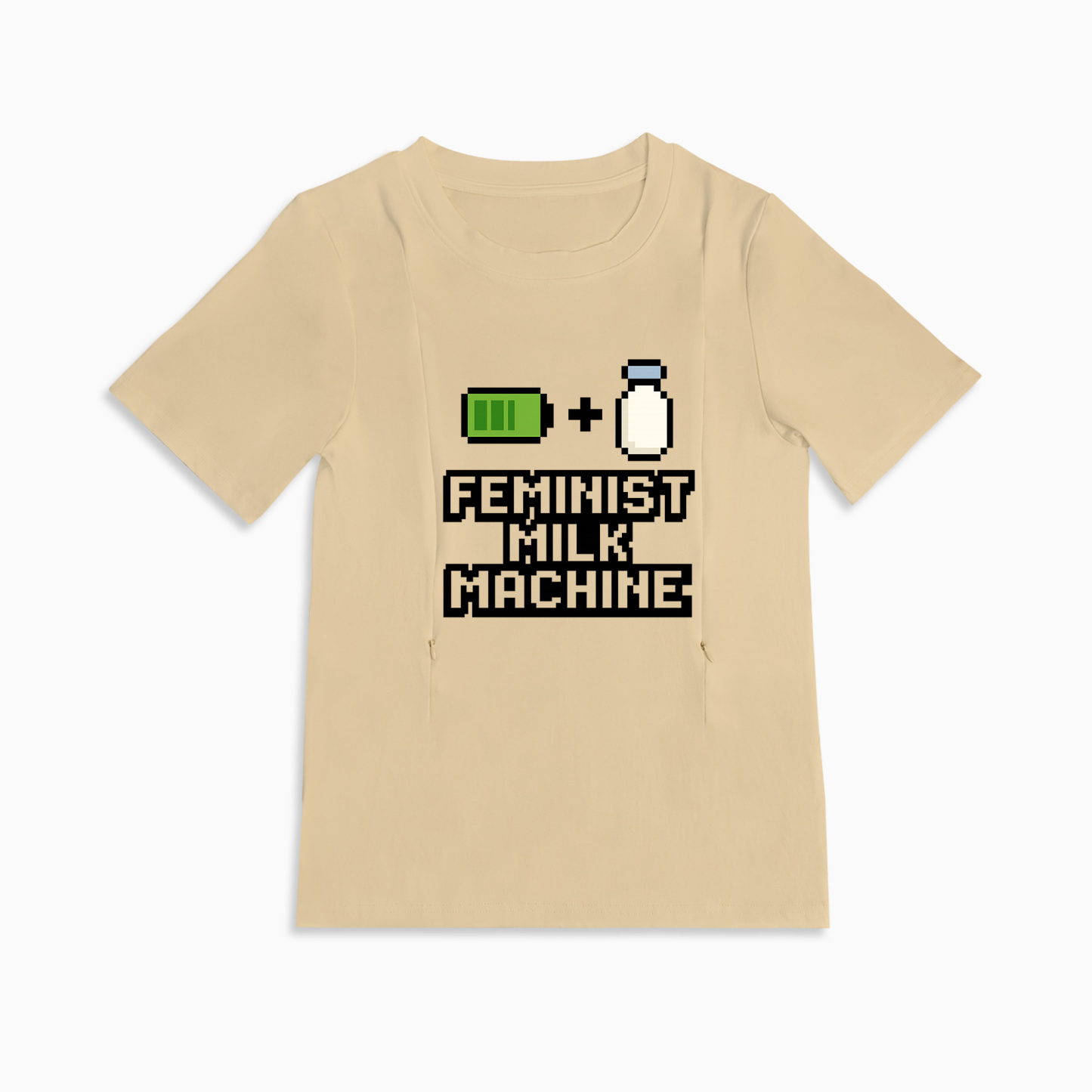 totkeeps Nursing T-Shirt | Feminist Milk Machine | Convenient Side Zippers