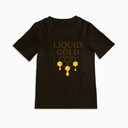 Liquid Gold Nursing Shirt | Baby Shower Gift | Side Zip Access