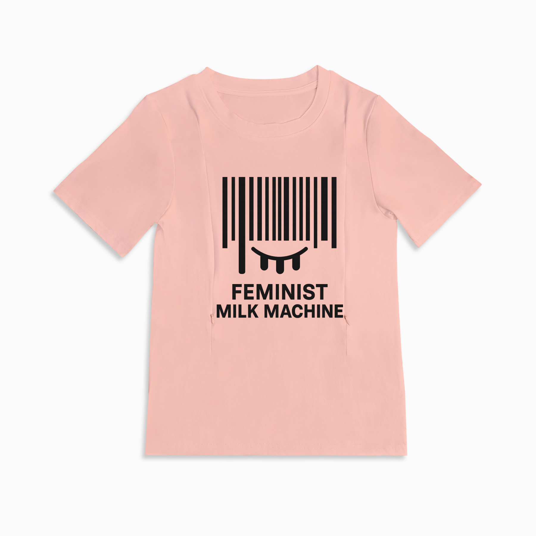 Feminist Milk Machine Tee | The Perfect Zippered Nursing Shirt for New Moms