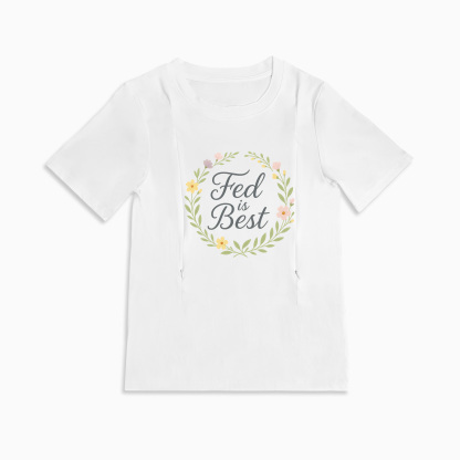 Totkeeps Fed Is Best Tee | Supportive Zipper Nursing Top