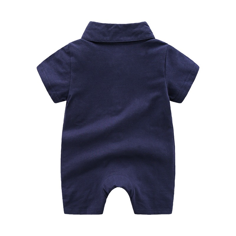 Baby Boy Knitted Short-Sleeve Gentleman Babysuits & Rompers