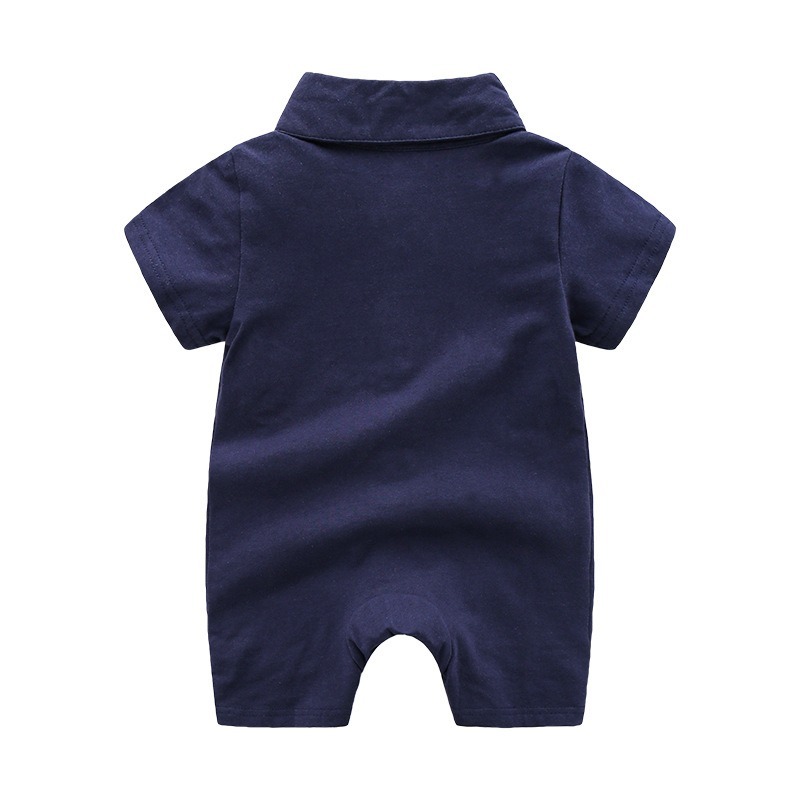 Baby Boy Knitted Short-Sleeve Gentleman Babysuits & Rompers