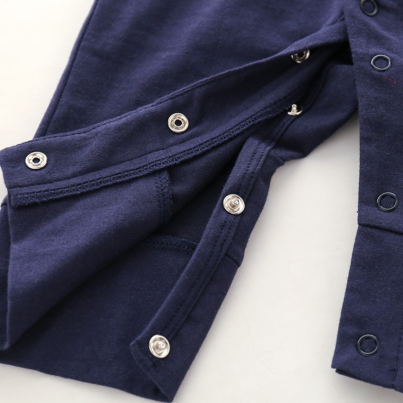 Baby Boy British Style Bow Tie Long-Sleeve Jumpsuits