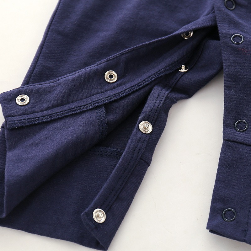 Baby Boy British Style Bow Tie Long-Sleeve Jumpsuits