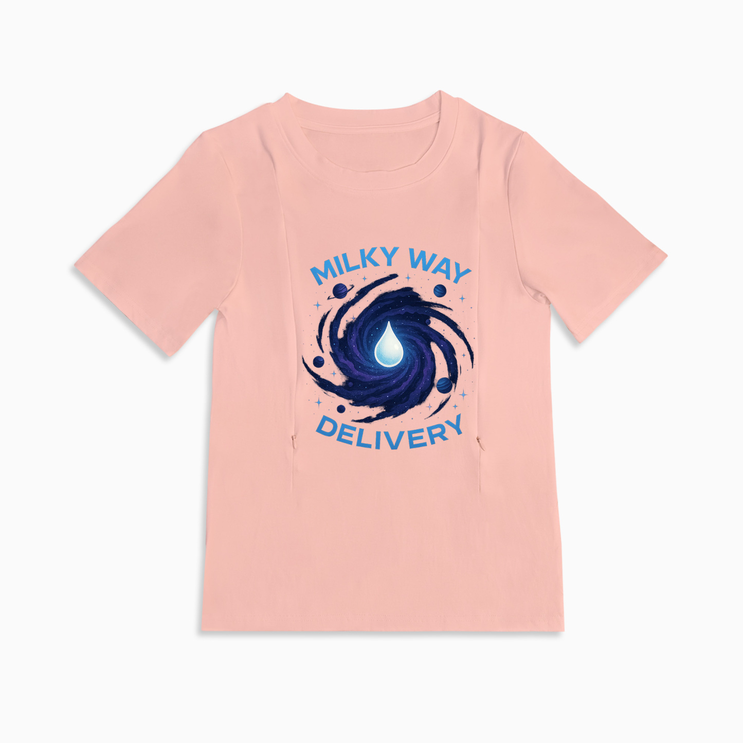 Empowering Breastfeeding Top | Superpower Slogan with Side Zippers