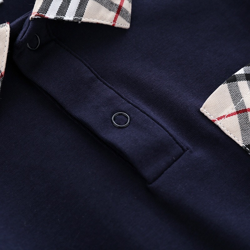 Baby Boy Spring/Fall Long-Sleeve Lapel Jumpsuits