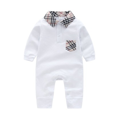 Baby Boy Spring/Fall Long-Sleeve Lapel Jumpsuits
