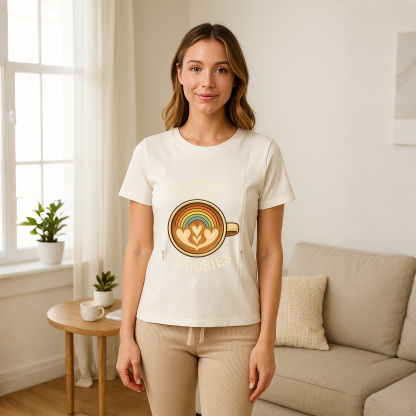 Easy Nursing Shirt w/ Zipper | "Somewhere Over the Boob | brand