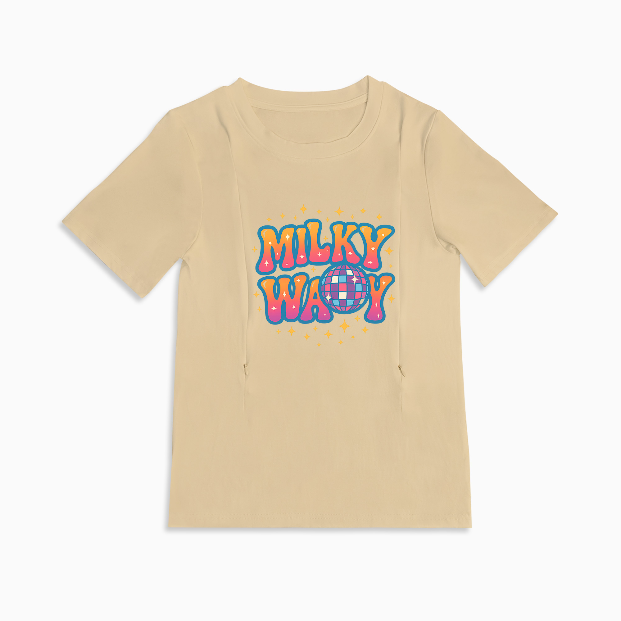 Side Zipper Breastfeeding Top | "The Milky Way" Funny Mom Shirt