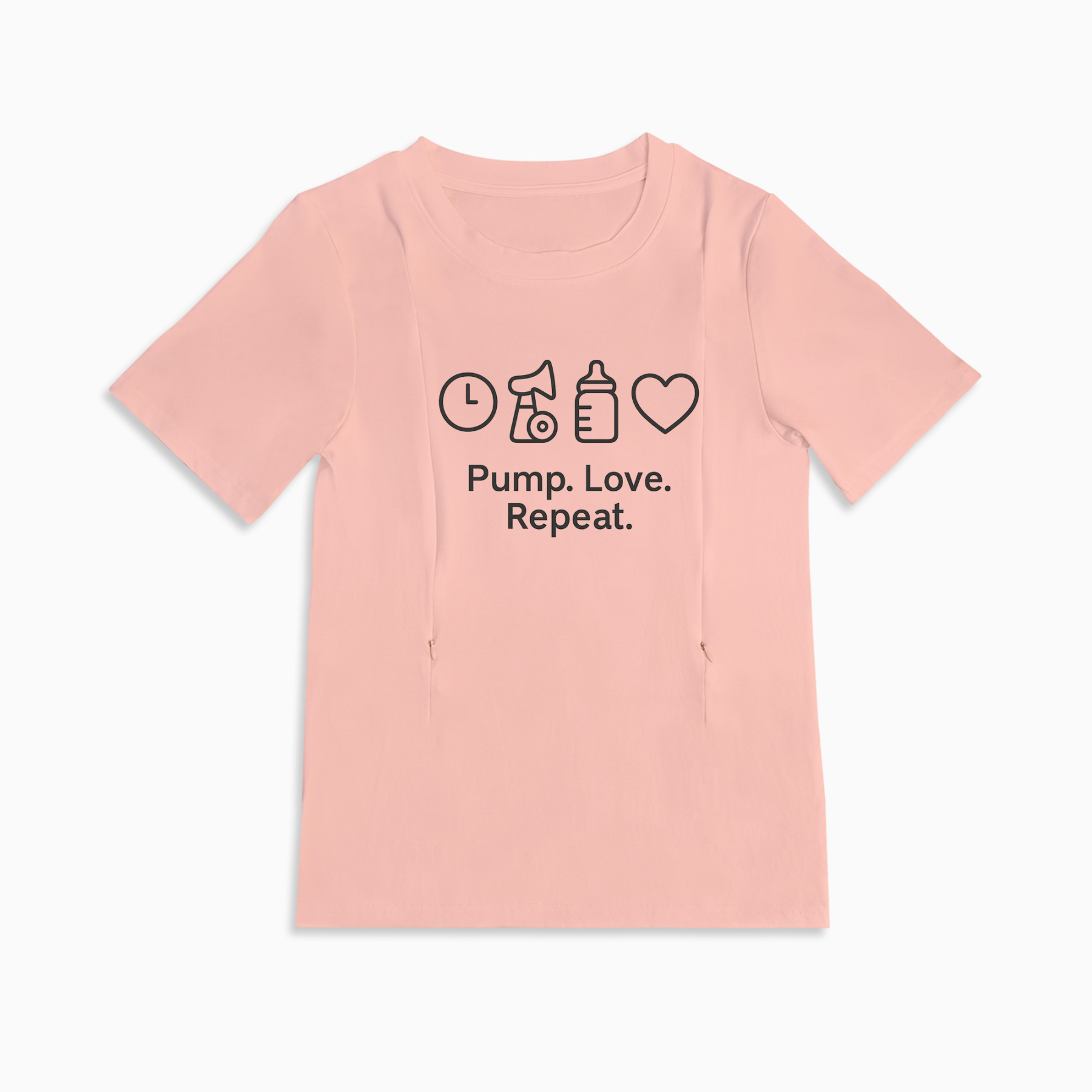 Cotton Nursing Tee | "Pump Like a Mother" Slogan | by Totkeeps