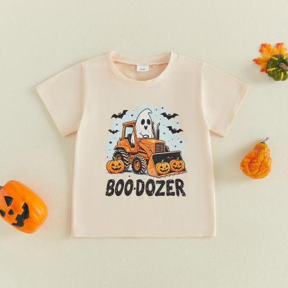 Kids’ Cute Pumpkin & Ghost Graphic T-Shirt