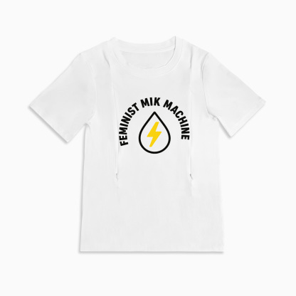 totkeeps Feminist Milk Machine Top | Discreet Side Zippers for Breastfeeding Moms