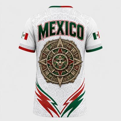Mexico Aztec Heritage Performance Jersey – Premium Eagle & Calendar Fan Shirt
