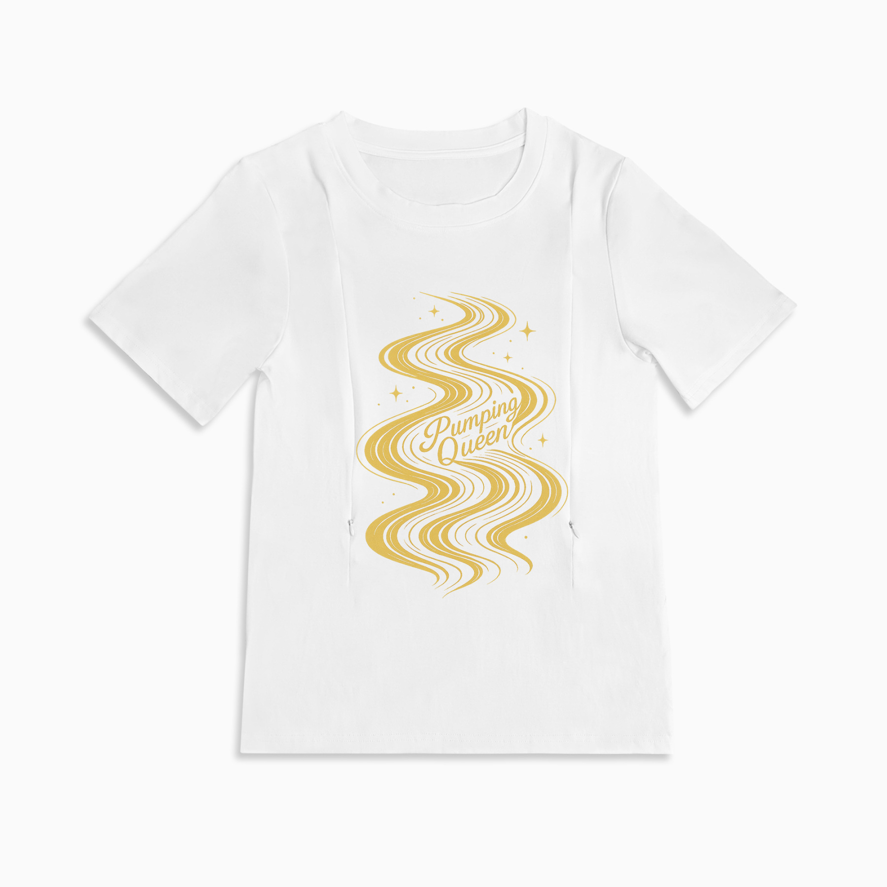 totkeeps Nursing Wear | The "Pumping Queen" Zipper Tee for Moms