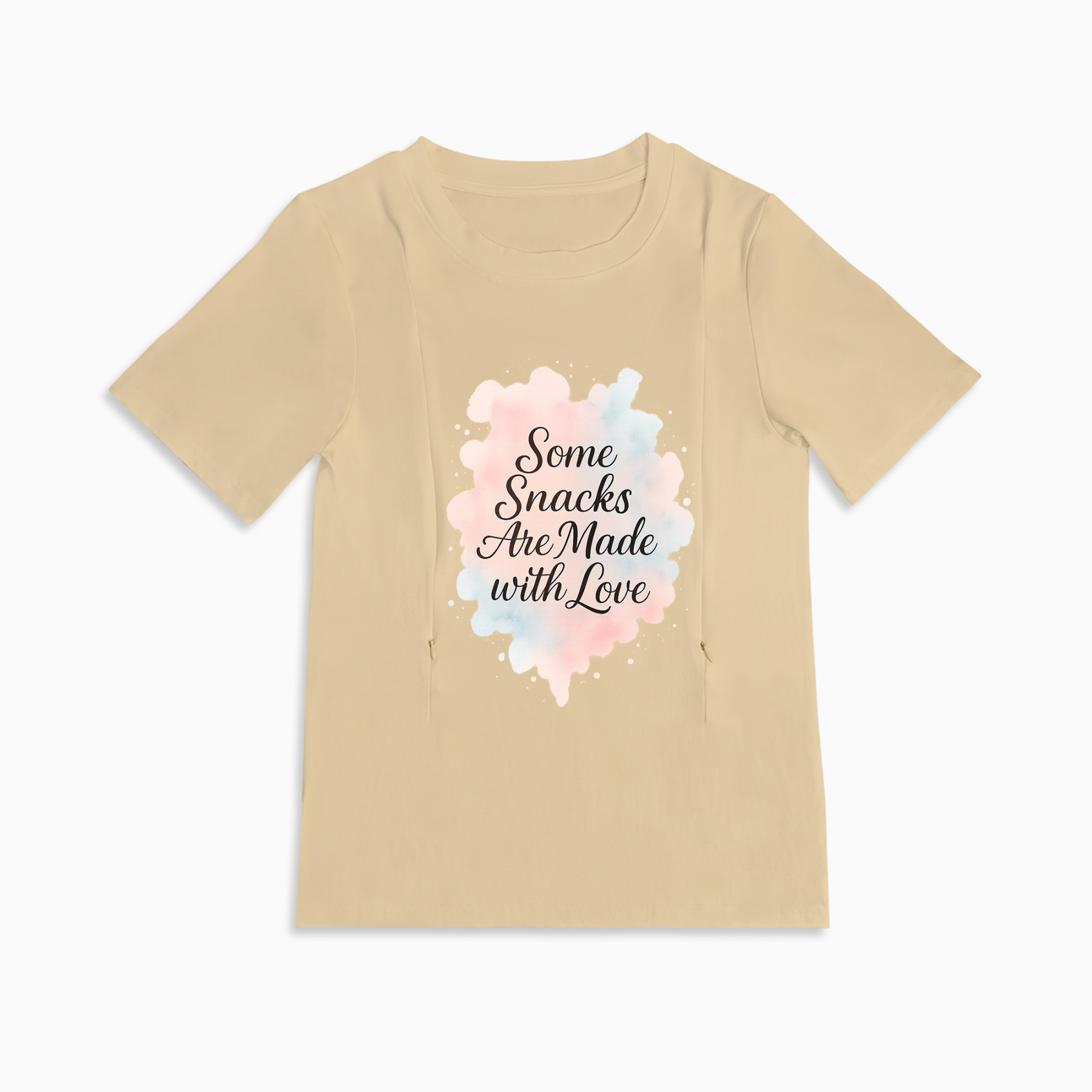 Cute Baby Shower Gift | "Snacks Made with Love" Nursing T-Shirt