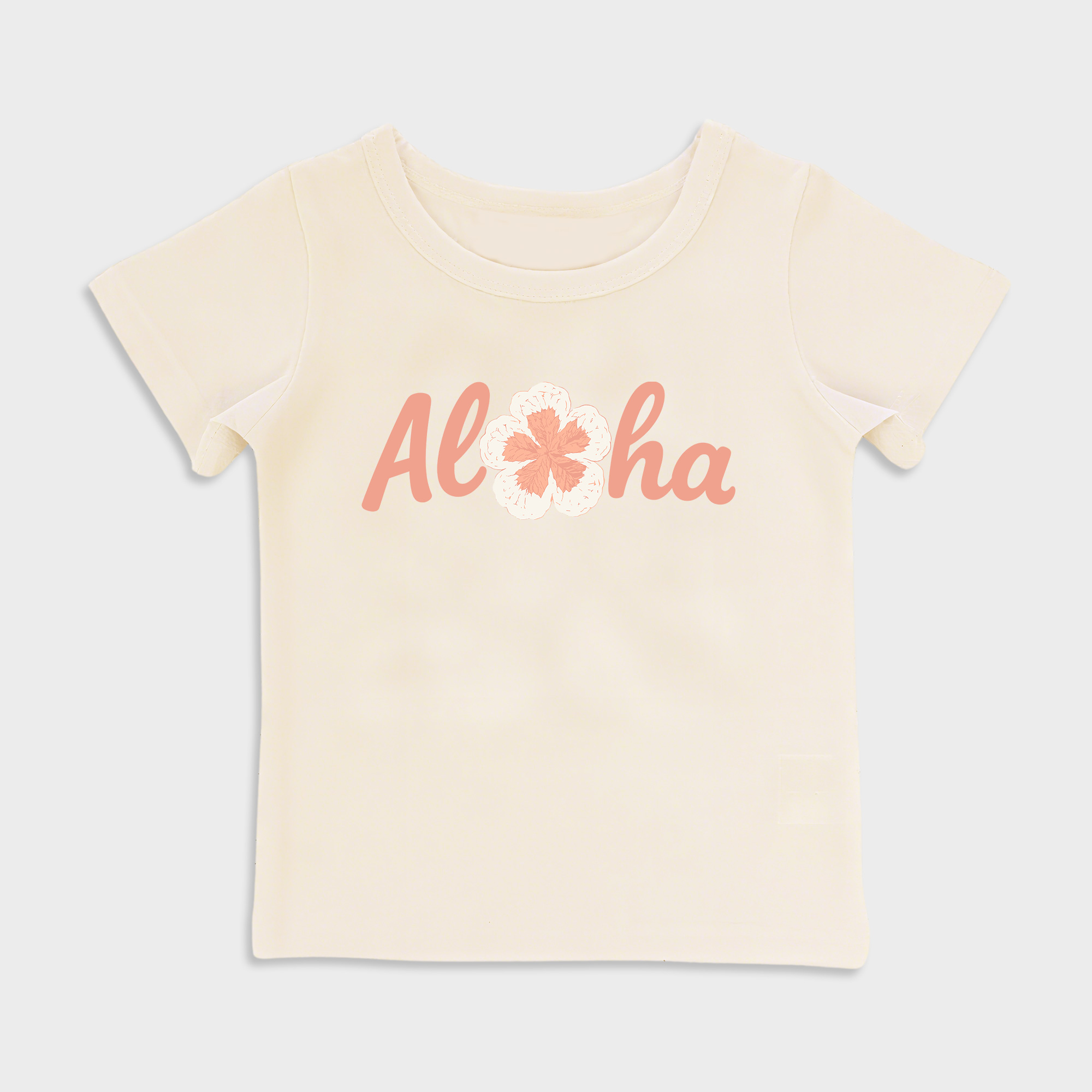 baby shirts aloha kids' t shirt, toddler top beige