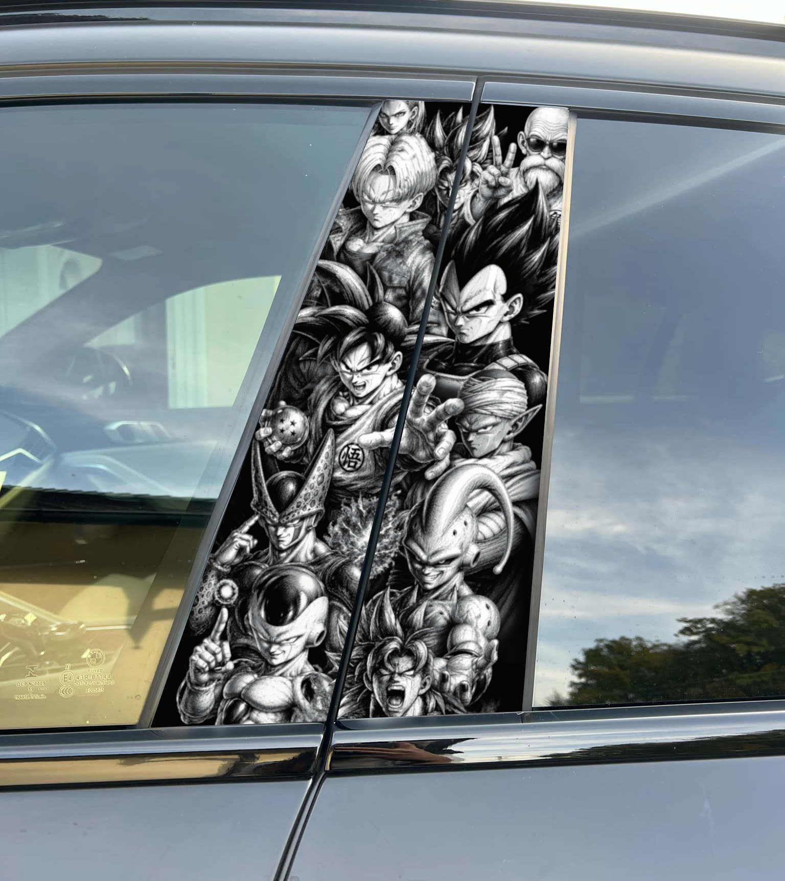 Dragon Ball Icons Car Pillar Wrap, Universal Fit