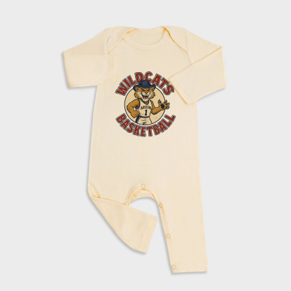 Arizona Wildcats Basketball Long Sleeve &Long Leg Jumpsuit Light Yellow