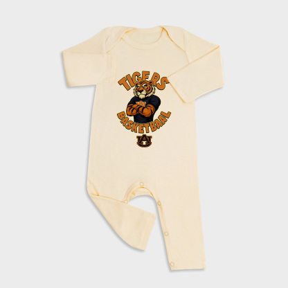 Auburn Tigers Basketball Long Sleeve &Long Leg Jumpsuit Light Yellow