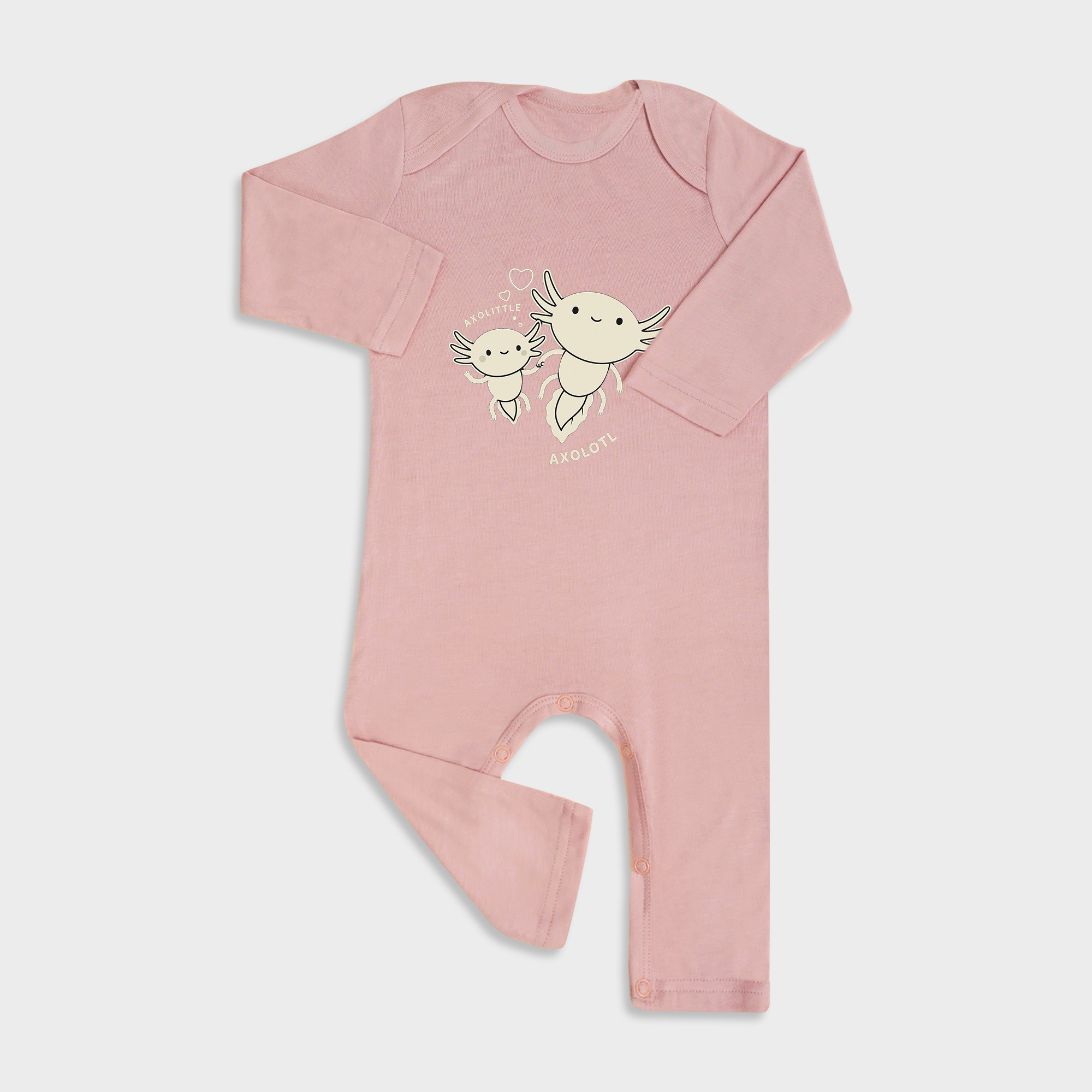 Axolotl Baby Full Length Snap Rompers