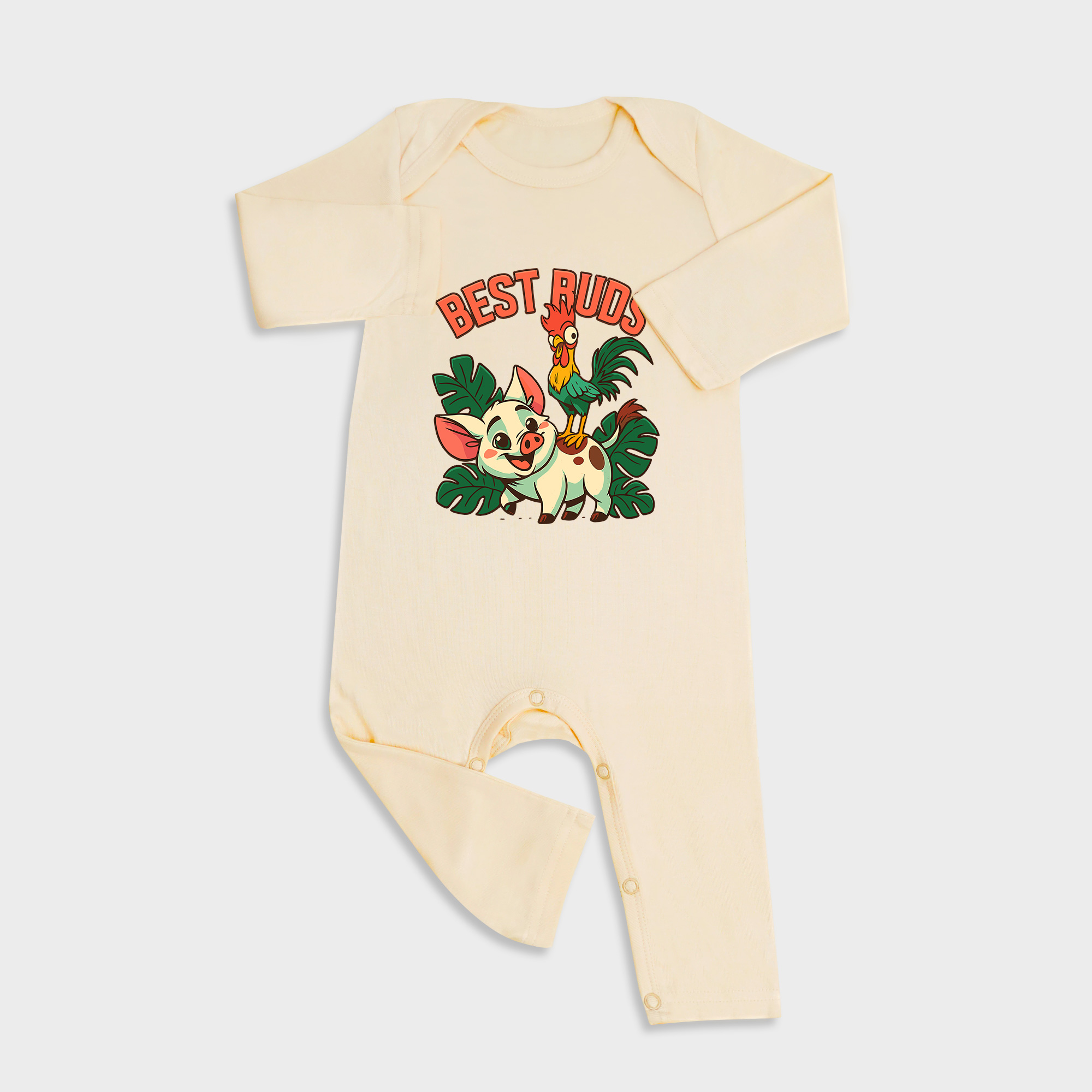 Baby Moana Long Sleeve &Long Leg Jumpsuit Light Yellow