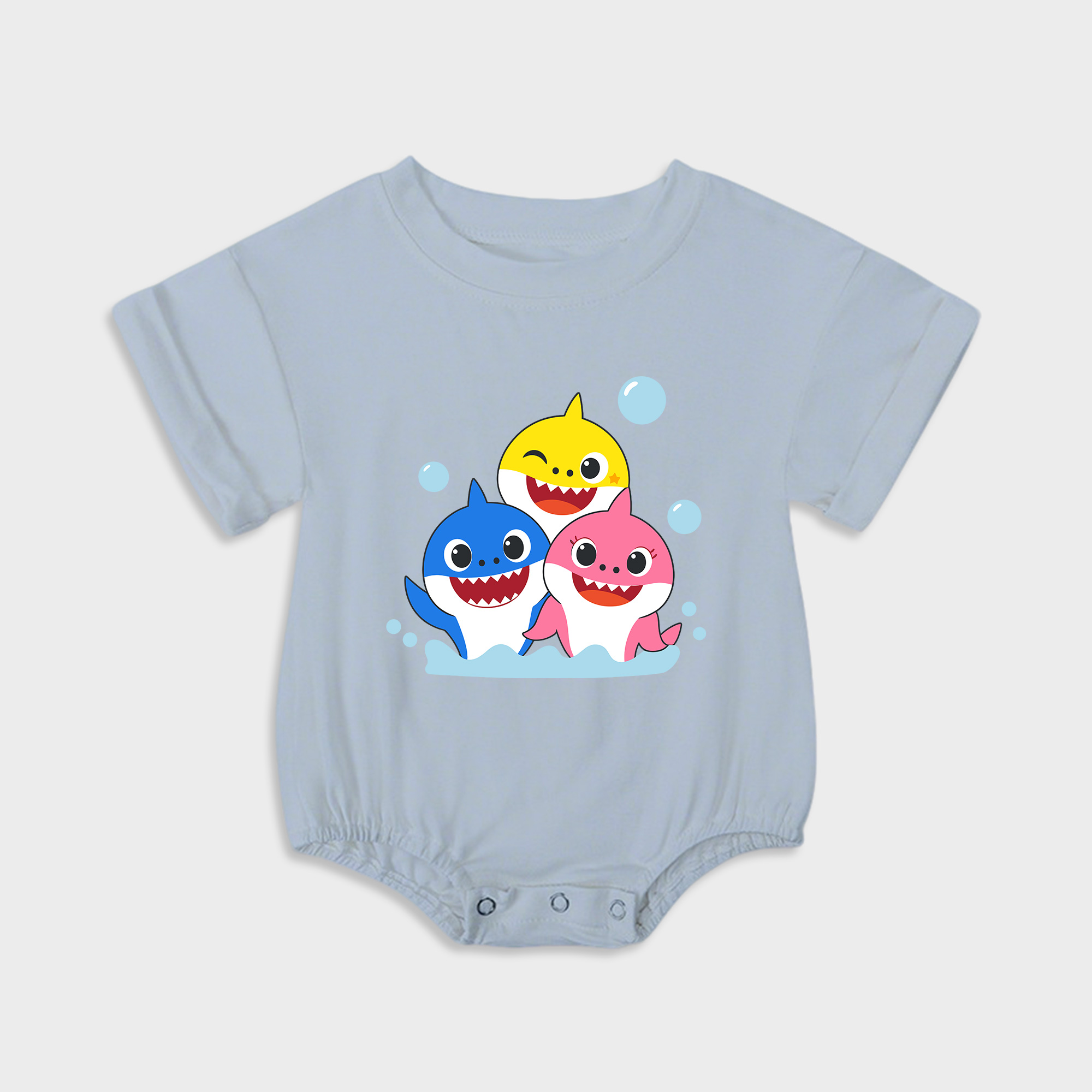 baby onesies - Baby Shark Baby Triangular Stretchy Onesies