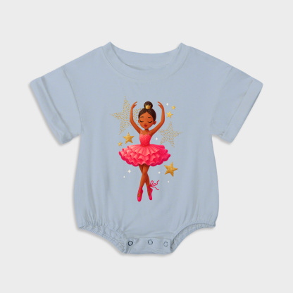 baby onesies - ballerina short-sleeved triangle onesies light steel blue