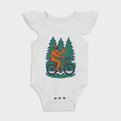 Baby romper - Big Foot Ruffled Triangle Romper White