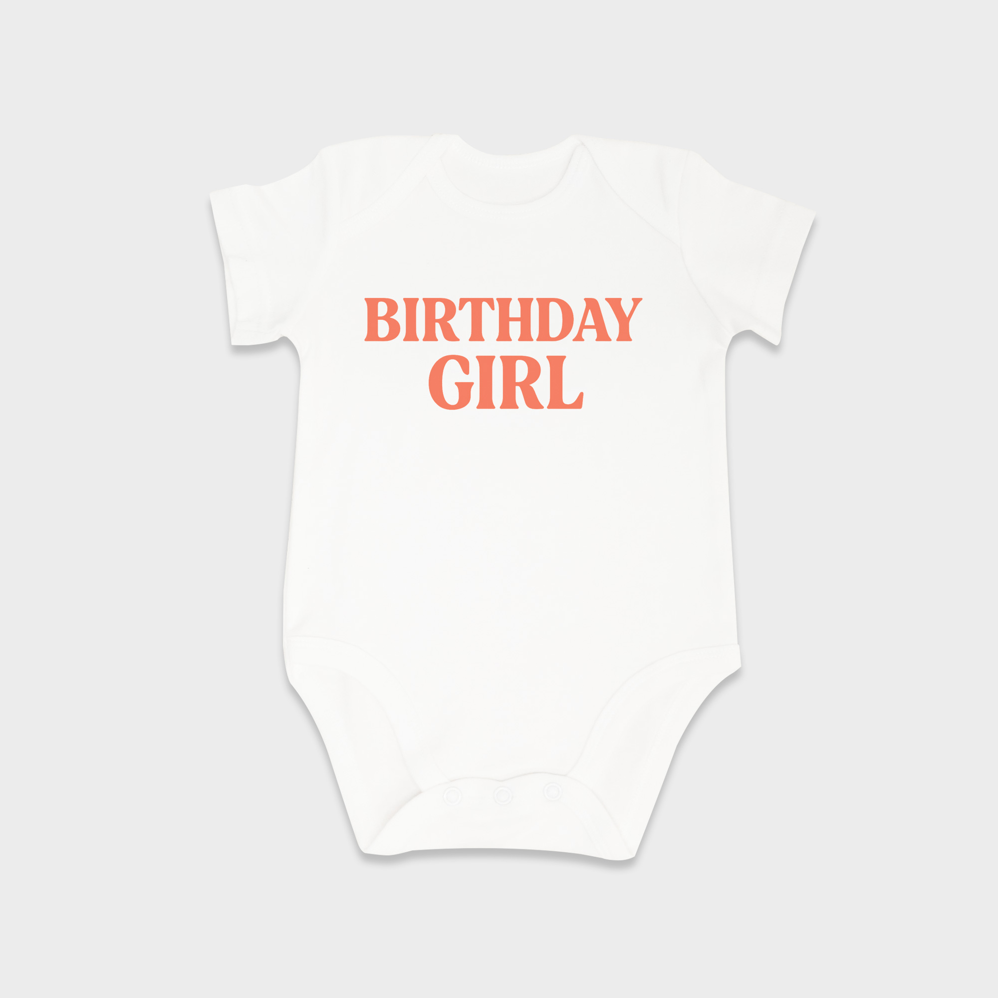 Birthday Girl baby onesies in White