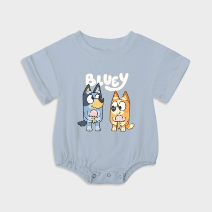 baby onesies - Bluey Ice Cream Baby Triangular Stretchy Onesies
