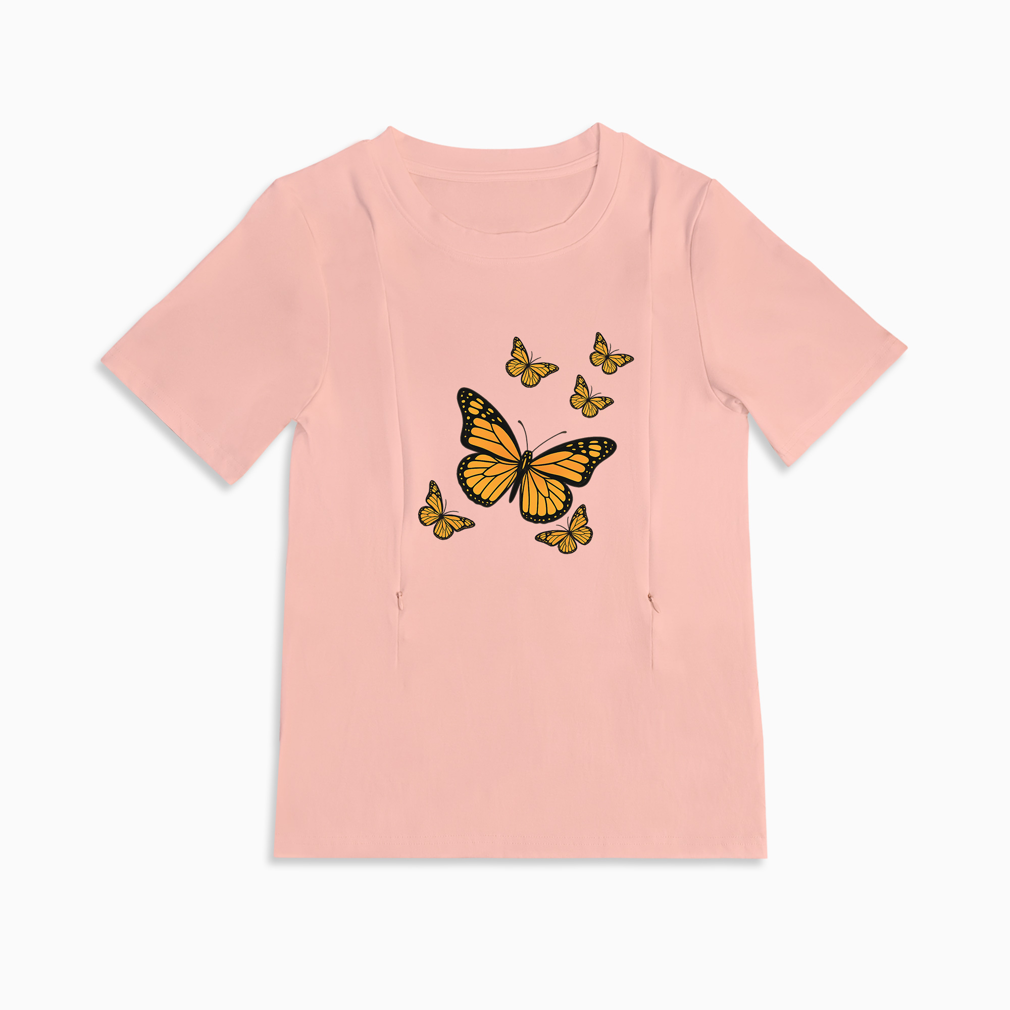 Butterflies Mom Breastfeeding Nursing T Shirt